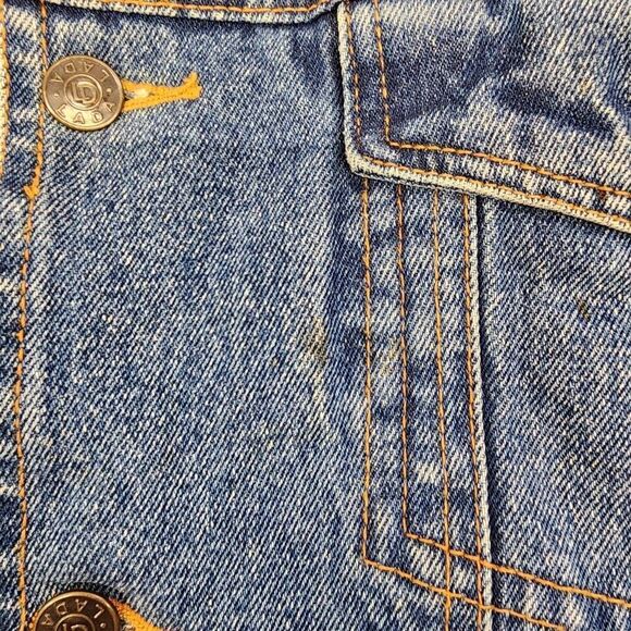 LADA Brand Men’s Large Vintage Denim Sherpa Lined Jacket Button-up - Picture 5 of 8